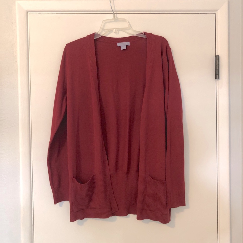 Laura Scott Red cardigan
